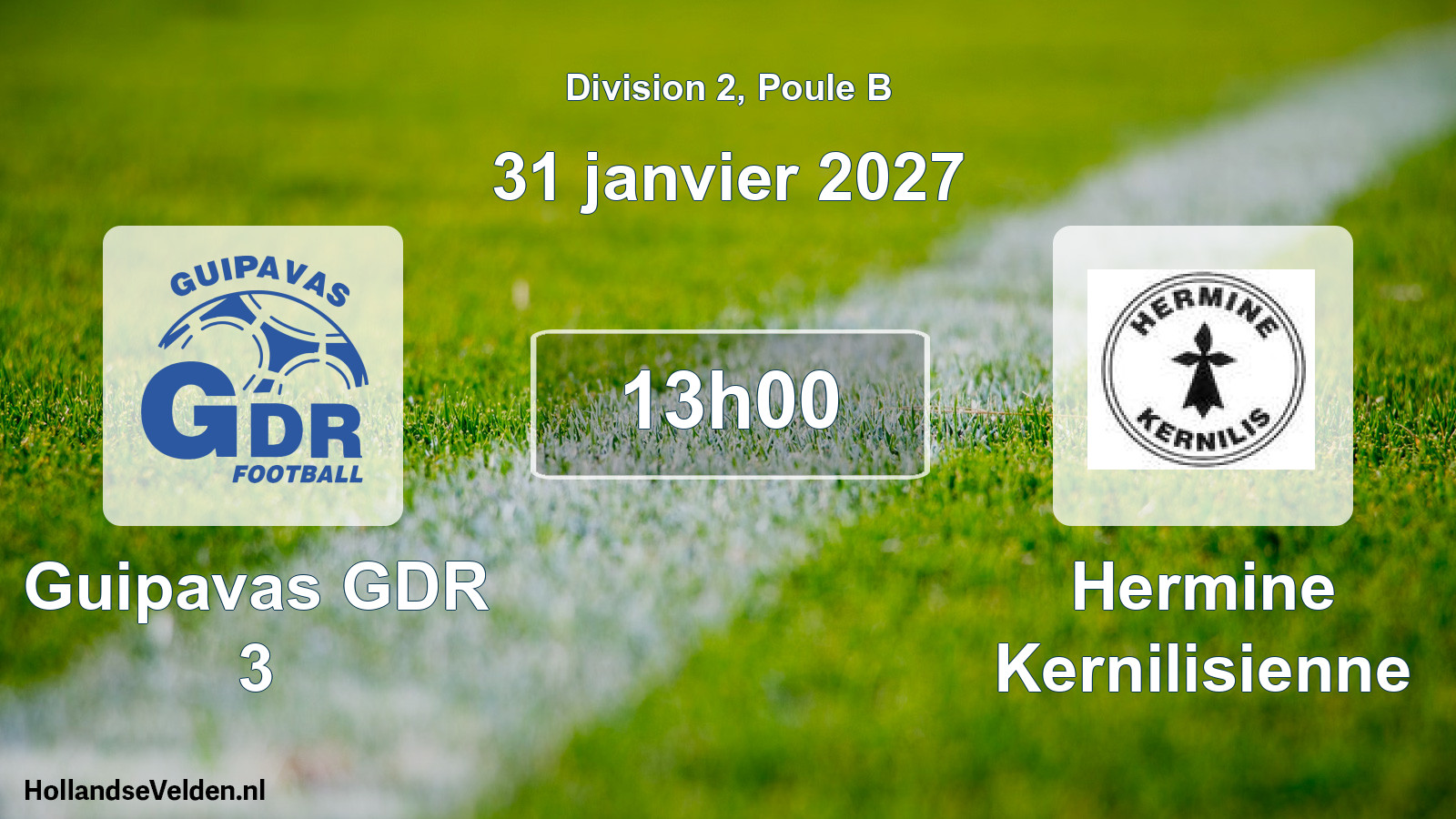 Scheduled Match: Guipavas GDR 3 - Hermine Kernilisienne (31 January 2027)