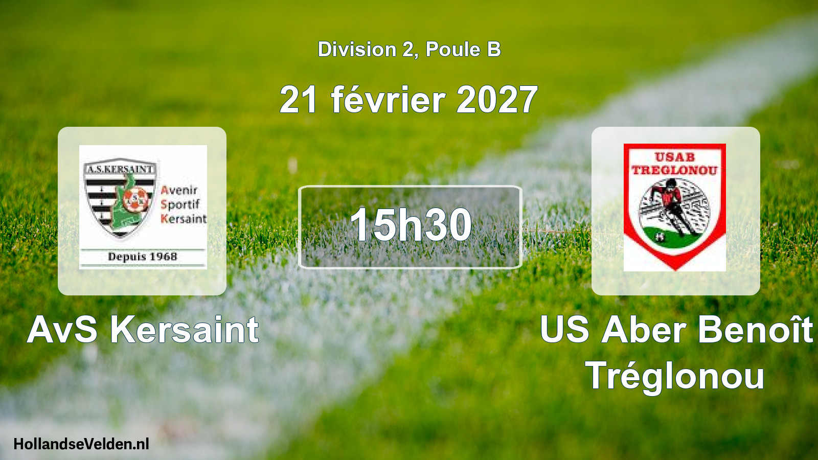 Scheduled Match: AvS Kersaint - US Aber Benoît Tréglonou (21 February 2027)