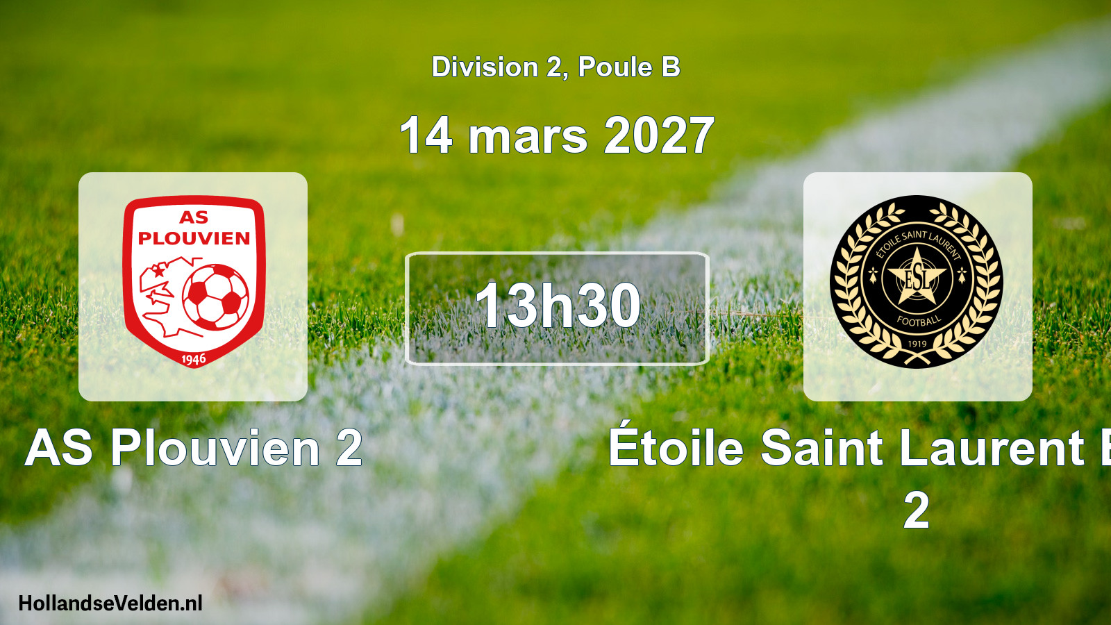 Scheduled Match: AS Plouvien 2 - Étoile Saint Laurent Brest 2 (14 March 2027)