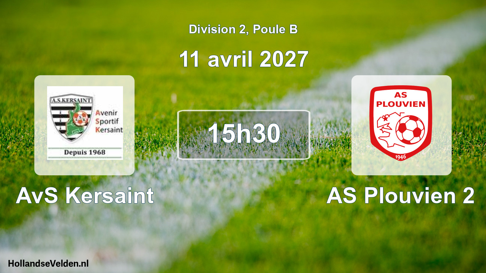 Match programmé: AvS Kersaint - AS Plouvien 2 (11 avril 2027)