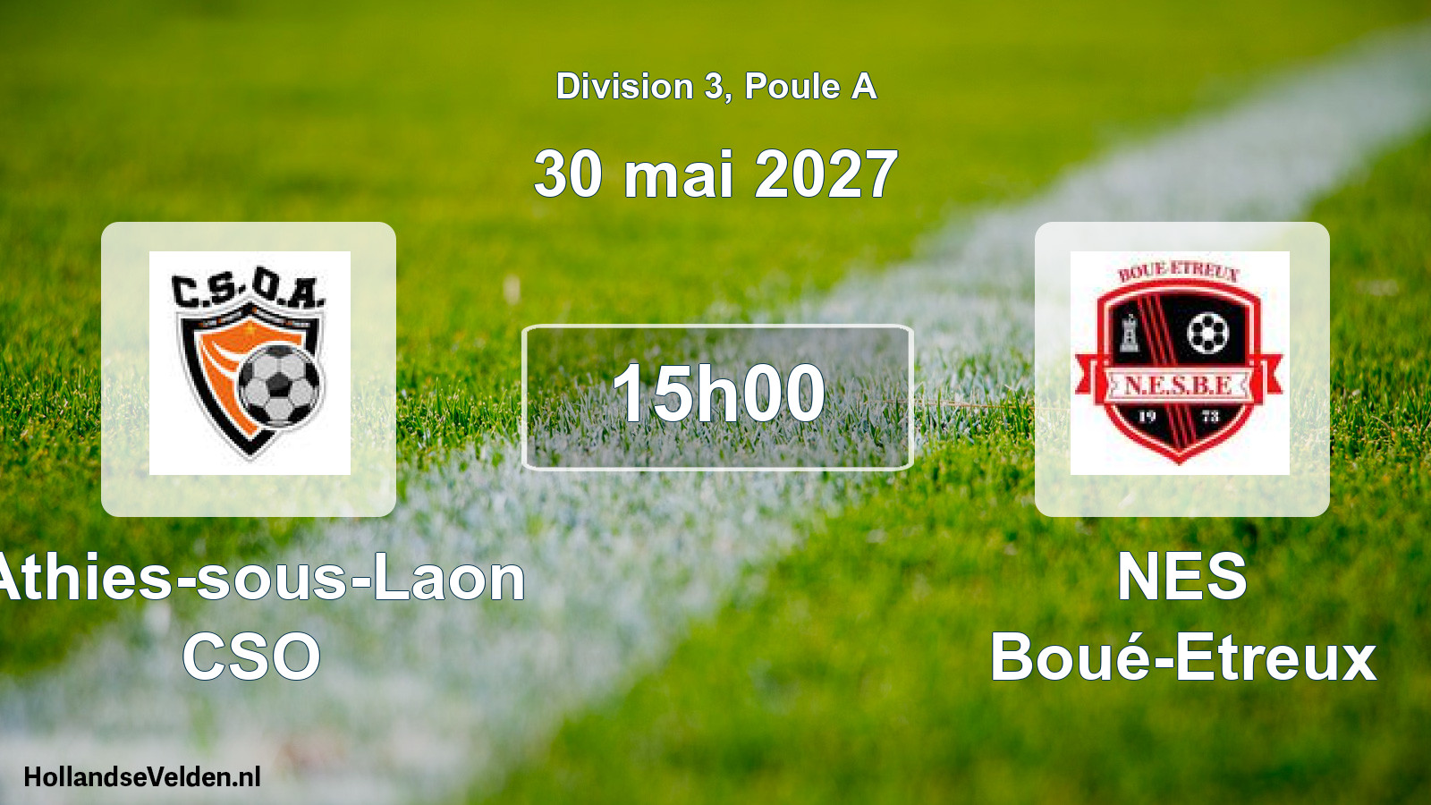Match programmé: Athies-sous-Laon CSO - NES Boué-Etreux (30 mai 2027)