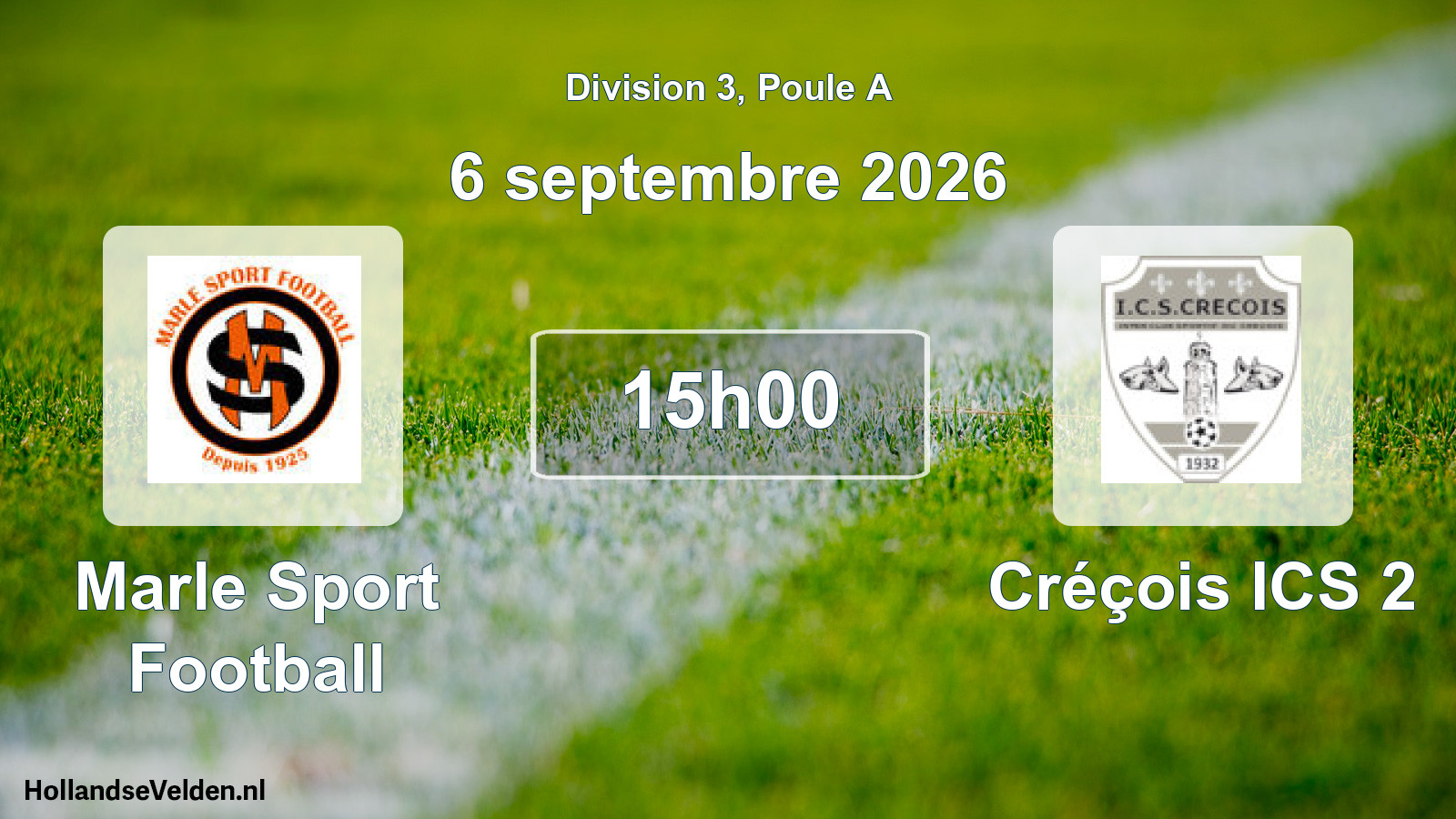 Scheduled Match: Marle Sport Football - Créçois ICS 2 (6 September 2026)