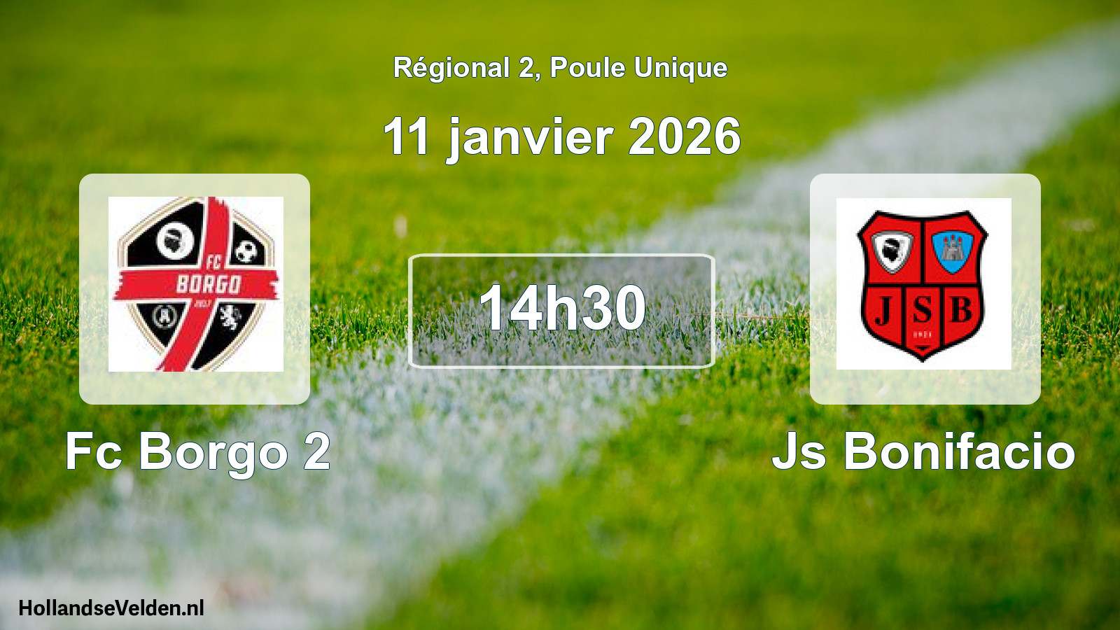 Geplande wedstrijd: Fc Borgo 2 - Js Bonifacio (11 januari 2026)