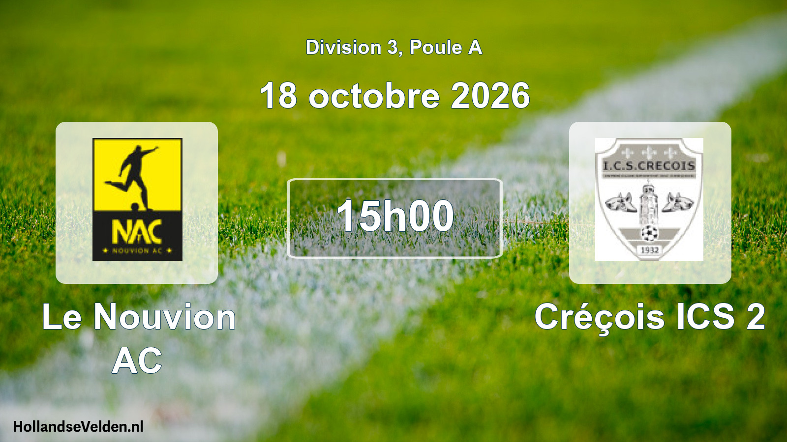 Scheduled Match: Le Nouvion AC - Créçois ICS 2 (18 October 2026)