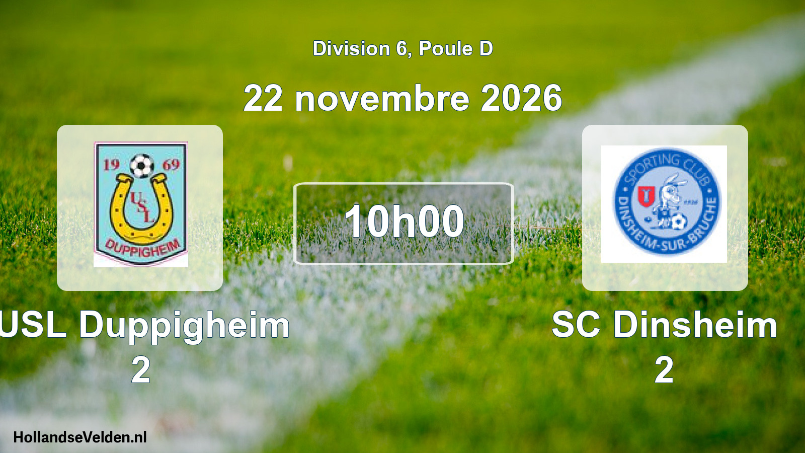 Scheduled Match: USL Duppigheim 2 - SC Dinsheim 2 (22 November 2026)