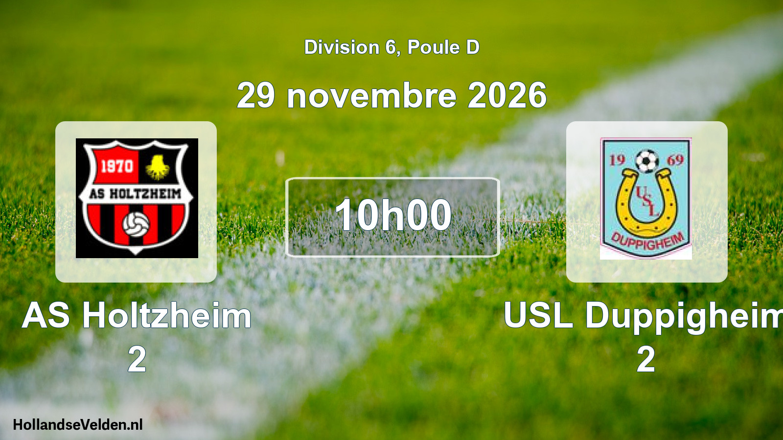 Scheduled Match: AS Holtzheim 2 - USL Duppigheim 2 (29 November 2026)