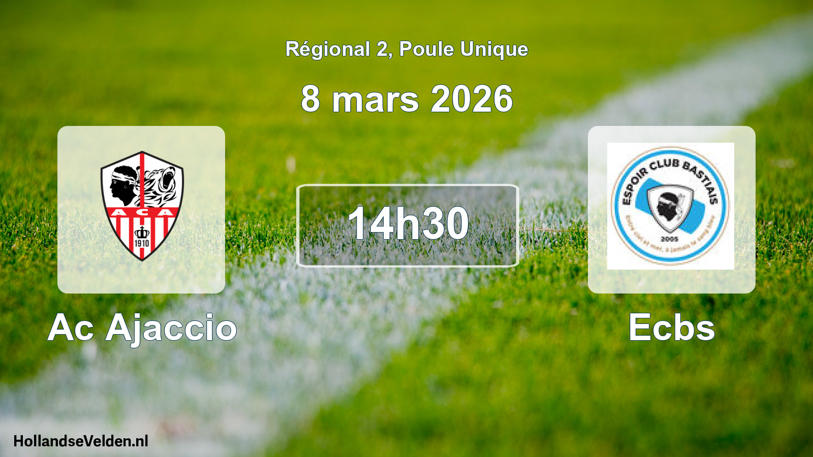 Geplande wedstrijd: Ac Ajaccio - Ecbs (8 mars 2026)