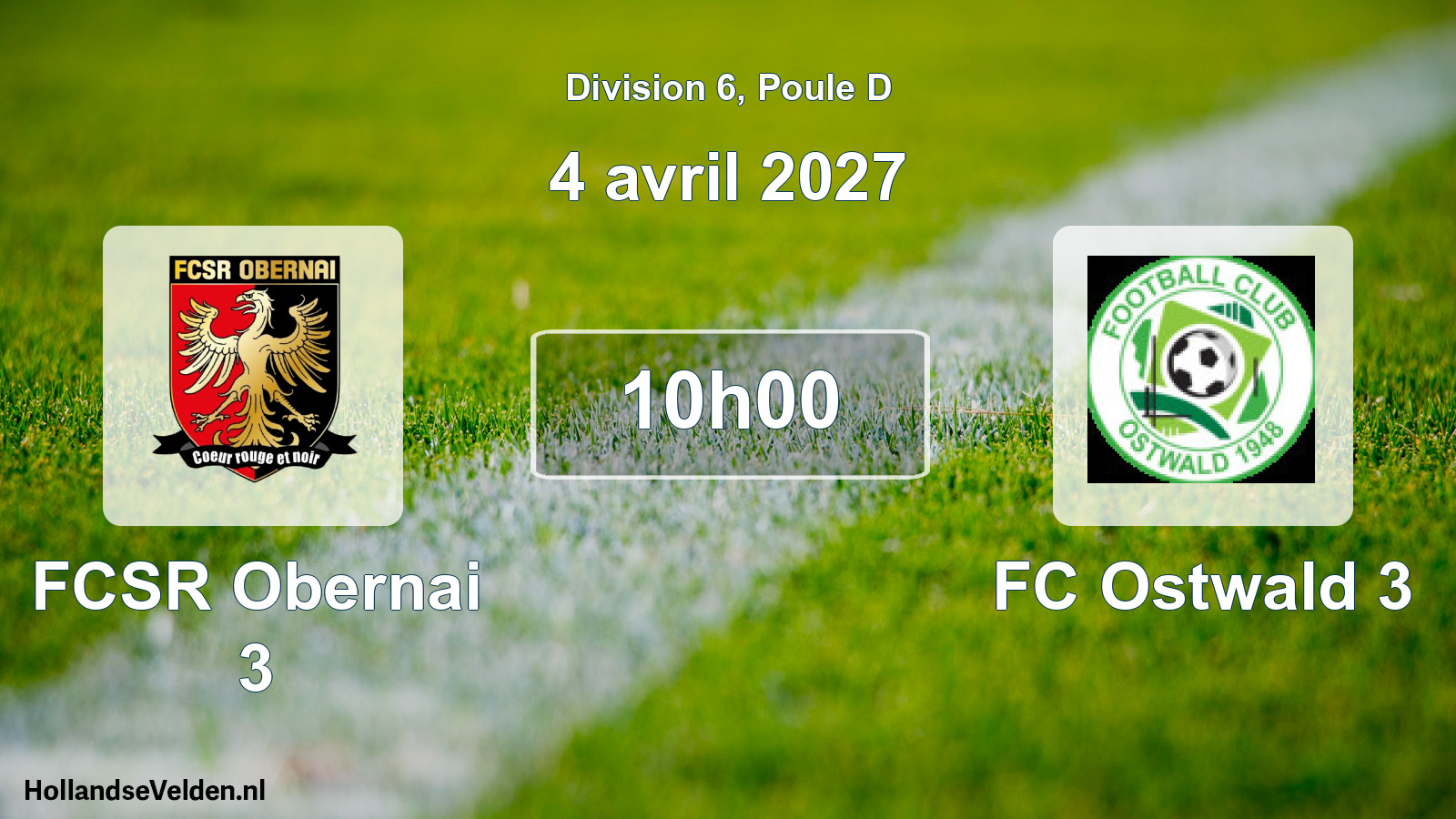 Scheduled Match: FCSR Obernai 3 - FC Ostwald 3 (4 April 2027)