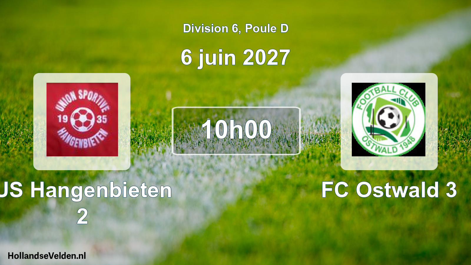 Match programmé: US Hangenbieten 2 - FC Ostwald 3 (6 juin 2027)