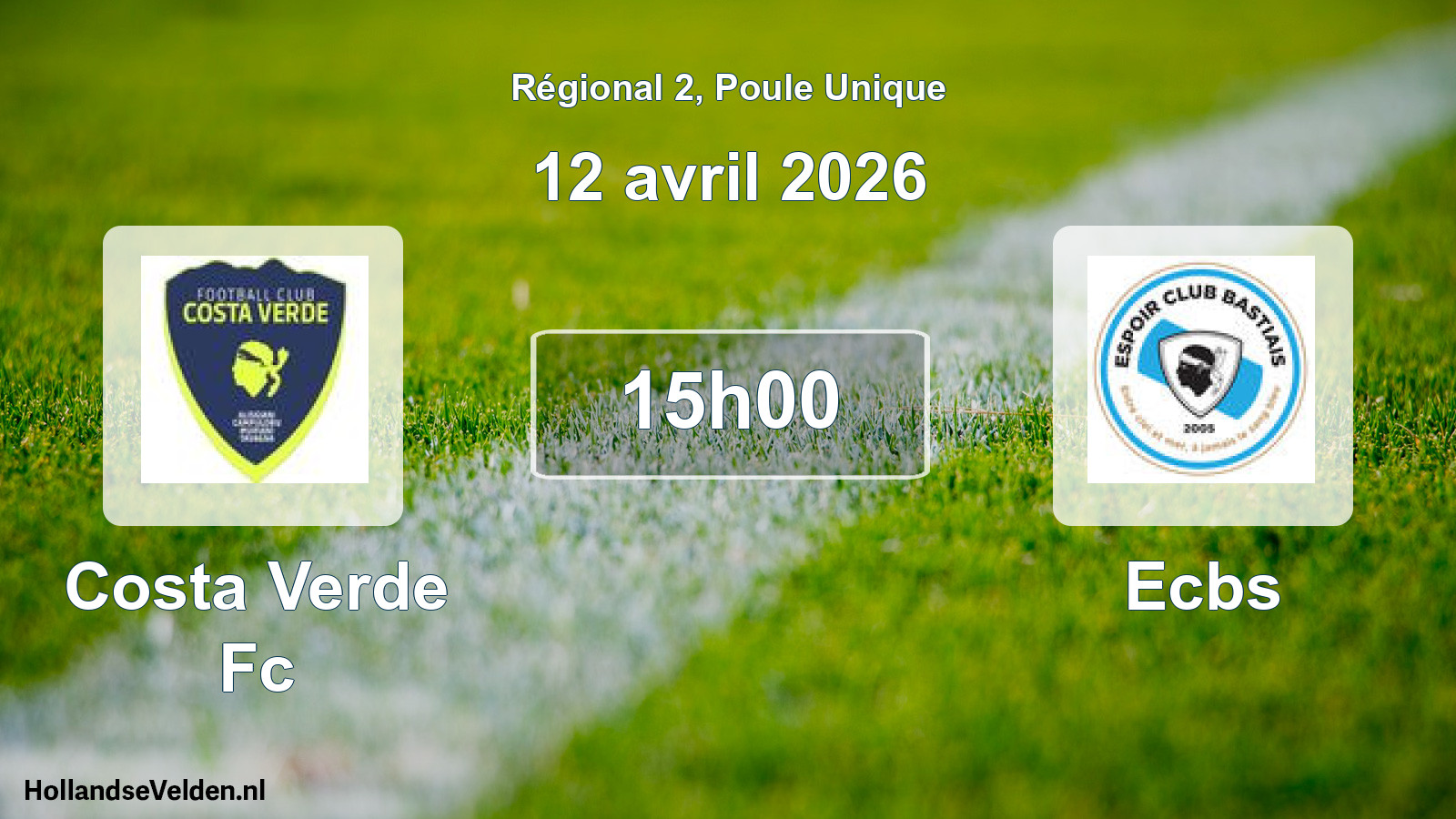 Geplande wedstrijd: Costa Verde Fc - Ecbs (12 avril 2026)