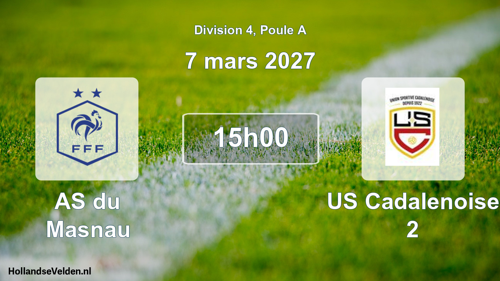 Match programmé: AS du Masnau - US Cadalenoise 2 (7 mars 2027)