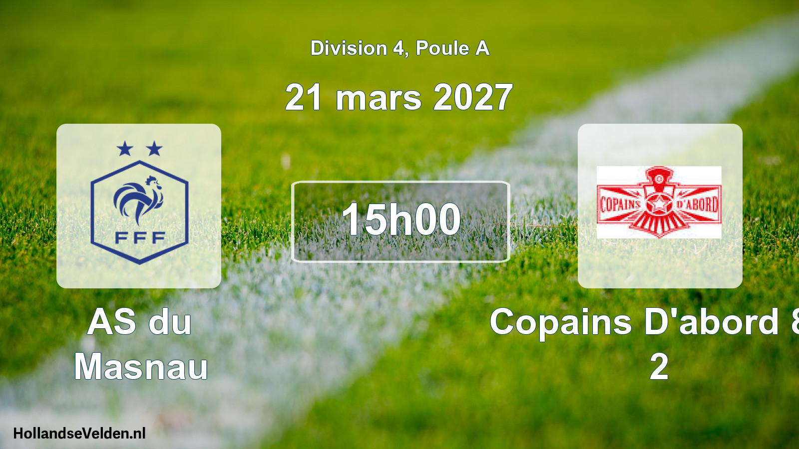 Match programmé: AS du Masnau - Copains D'abord 81 2 (21 mars 2027)