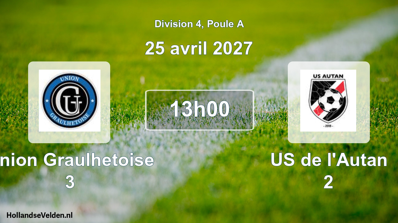 Match programmé: Union Graulhetoise 3 - US de l'Autan 2 (25 avril 2027)
