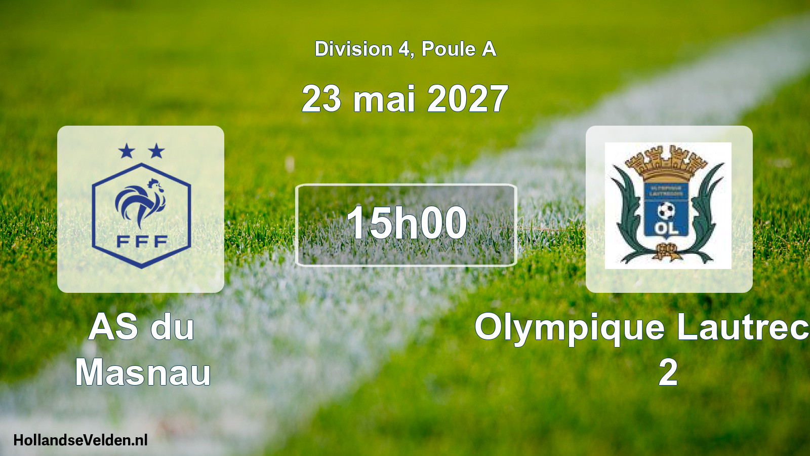 Match programmé: AS du Masnau - Olympique Lautrecois 2 (23 mai 2027)