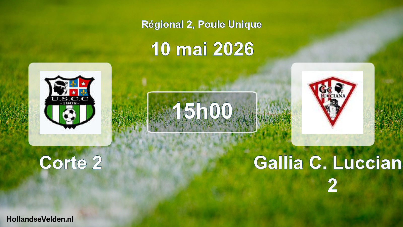 Geplande wedstrijd: Corte 2 - Gallia C. Lucciana 2 (10 mai 2026)
