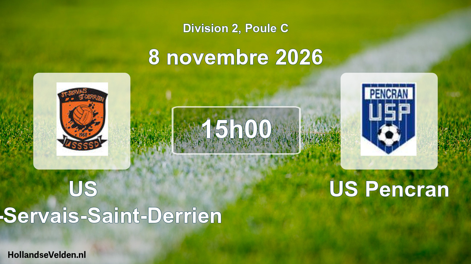 Geplande wedstrijd: US Saint-Servais-Saint-Derrien - US Pencran (8 november 2026)