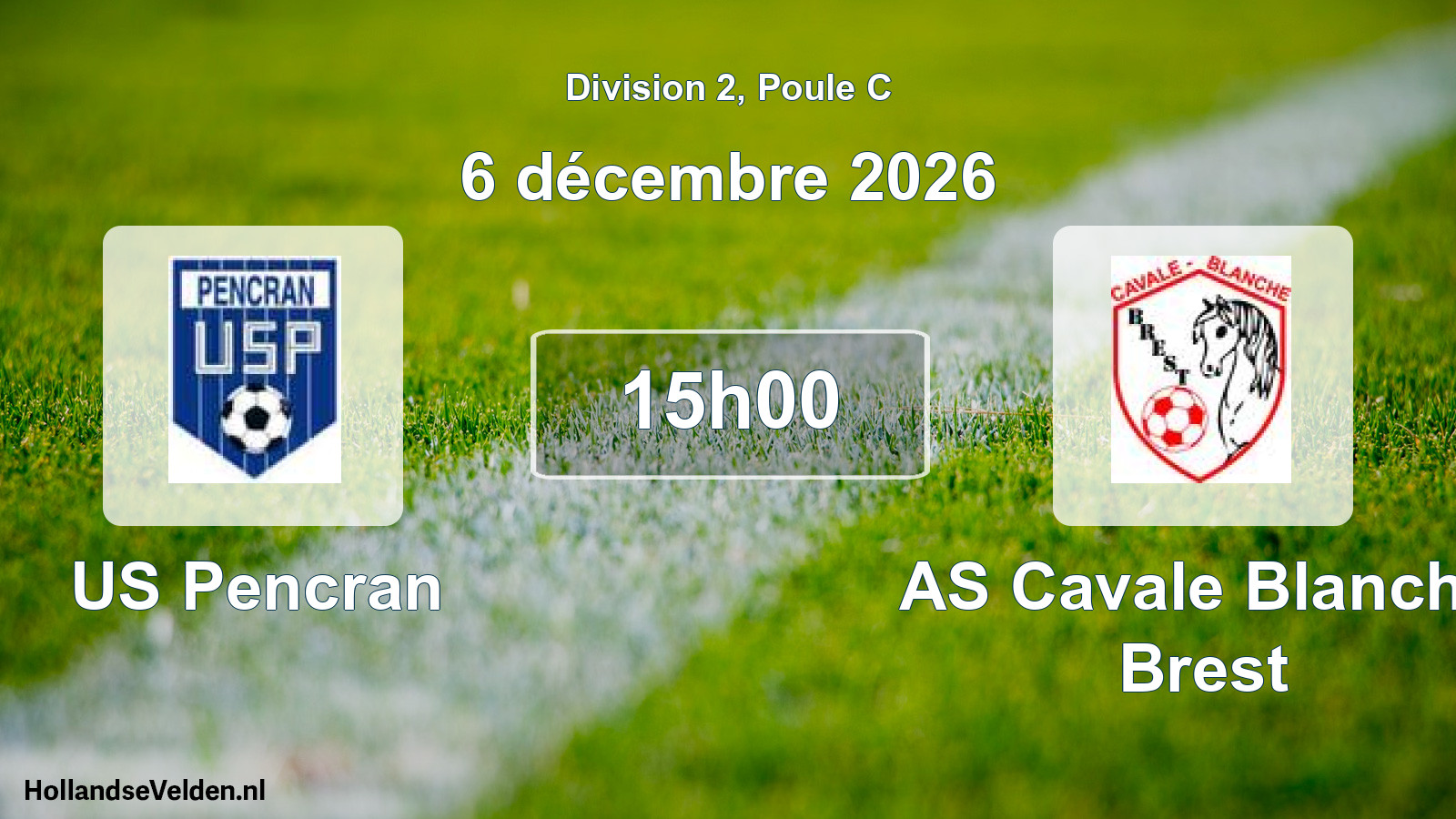 Geplande wedstrijd: US Pencran - AS Cavale Blanche Brest (6 december 2026)