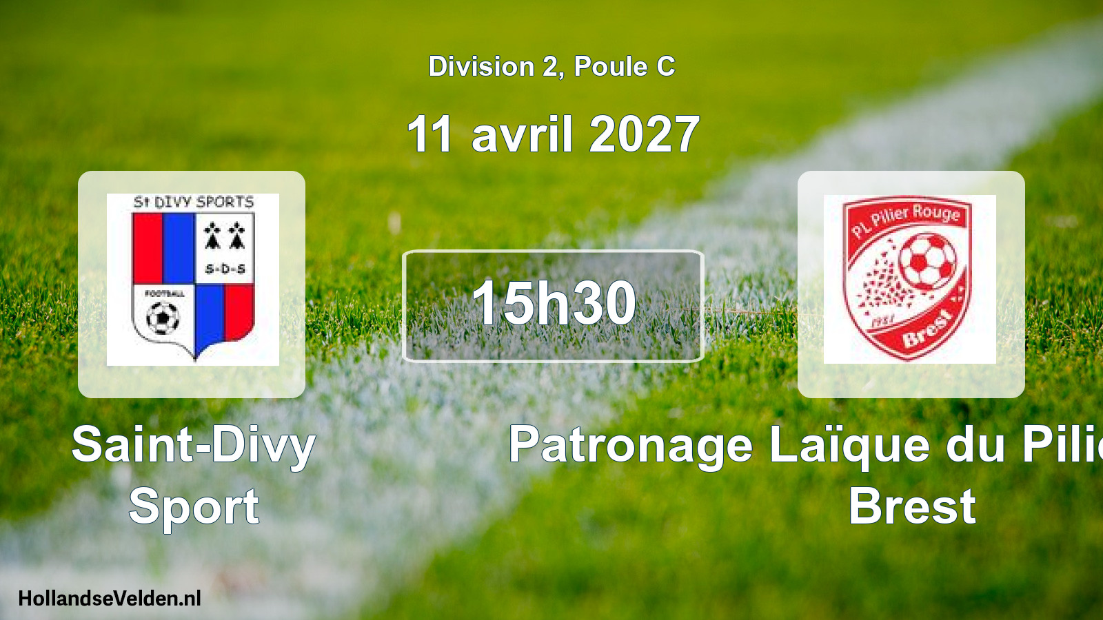 Geplande wedstrijd: Saint-Divy Sport - Patronage Laïque du Pilier Rouge Brest (11 april 2027)