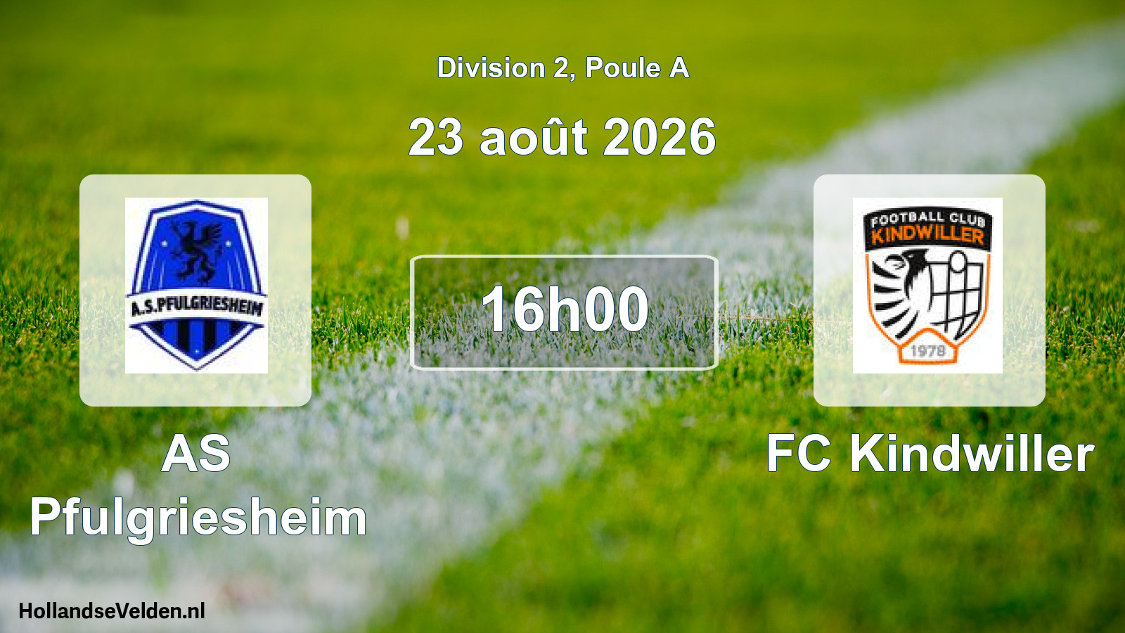 Scheduled Match: AS Pfulgriesheim - FC Kindwiller (23 August 2026)