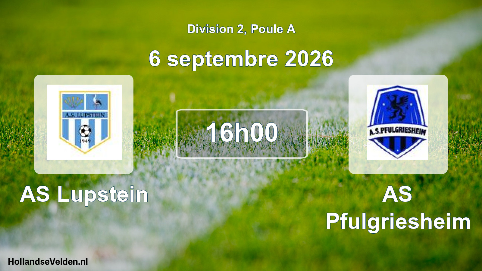 Scheduled Match: AS Lupstein - AS Pfulgriesheim (6 September 2026)
