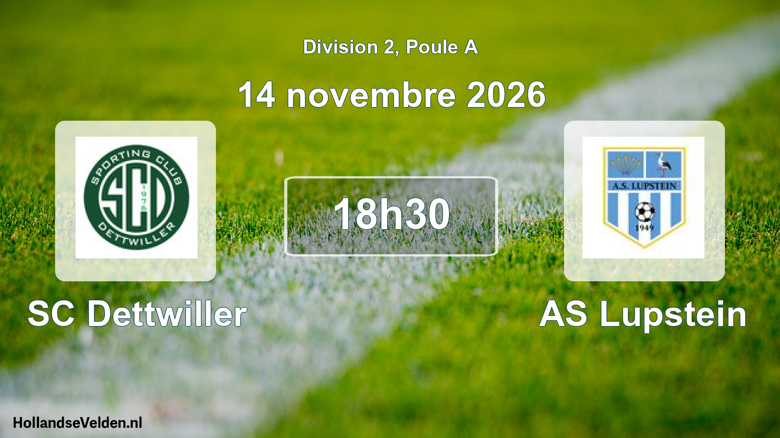 Scheduled Match: SC Dettwiller - AS Lupstein (14 November 2026)