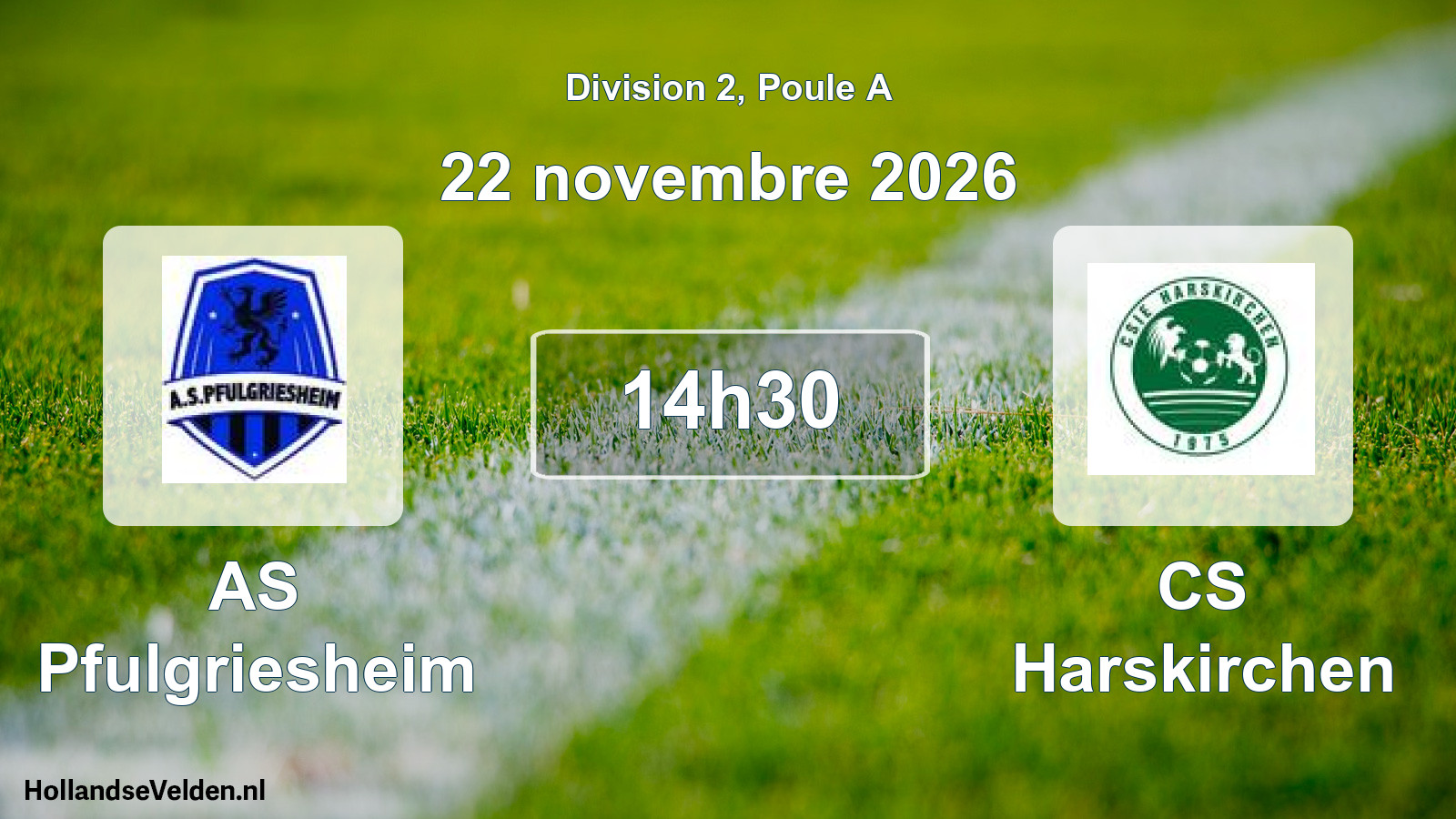 Match programmé: AS Pfulgriesheim - CS Harskirchen (22 novembre 2026)