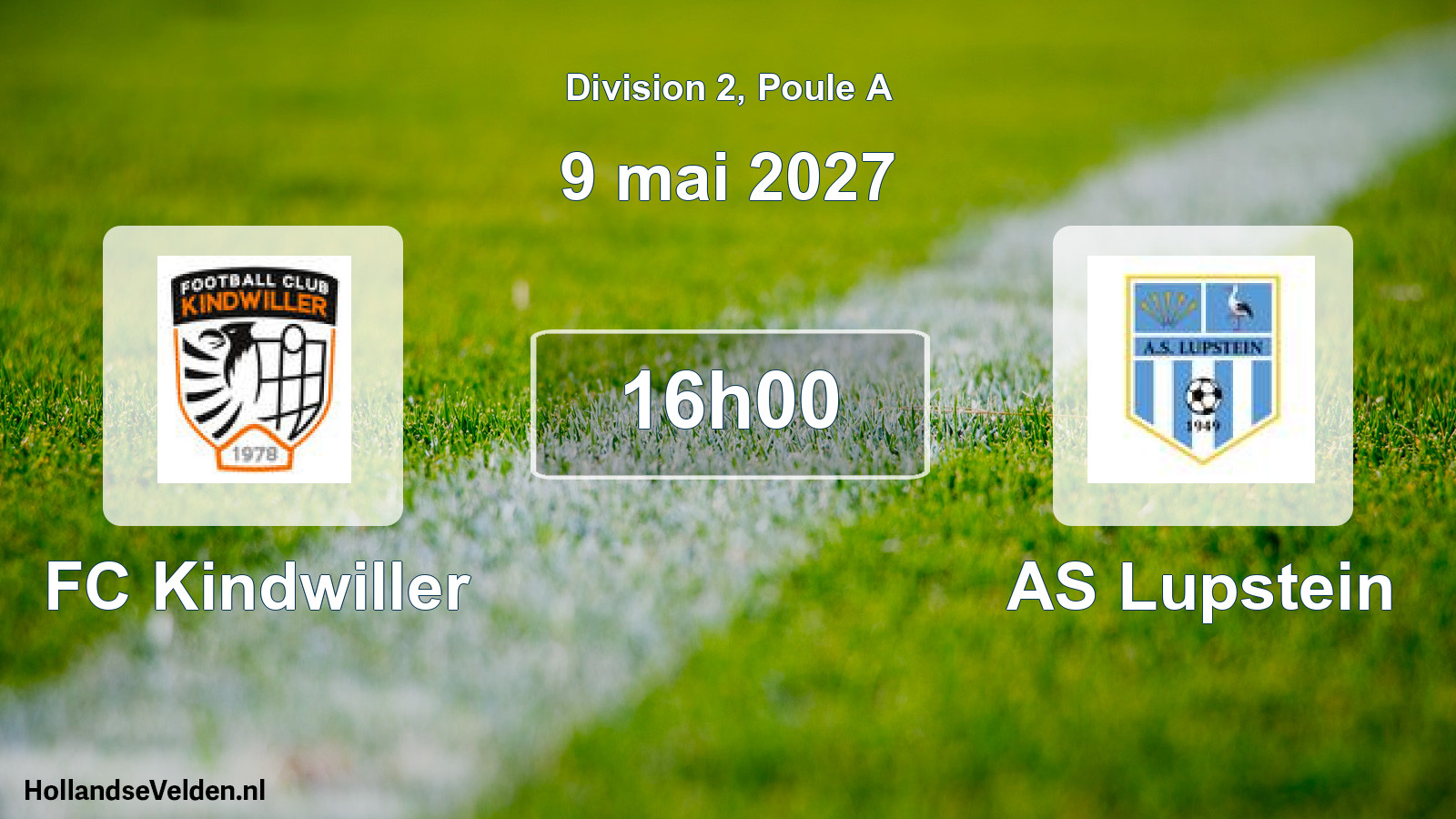 Match programmé: FC Kindwiller - AS Lupstein (9 mai 2027)