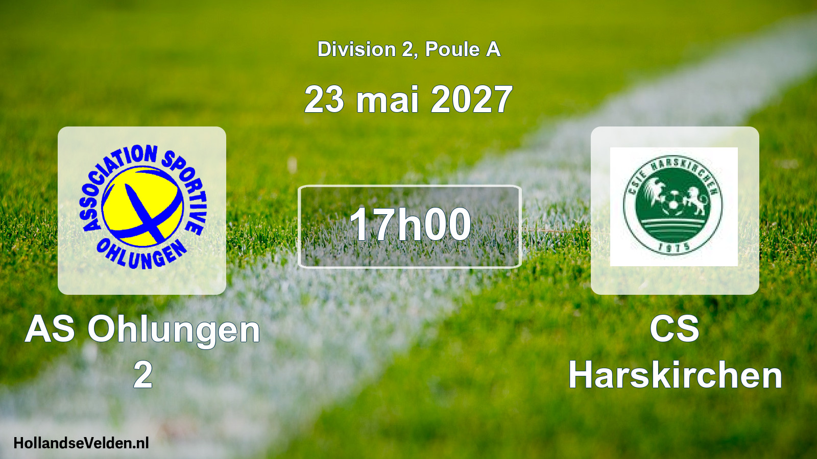 Geplande wedstrijd: AS Ohlungen 2 - CS Harskirchen (23 mei 2027)
