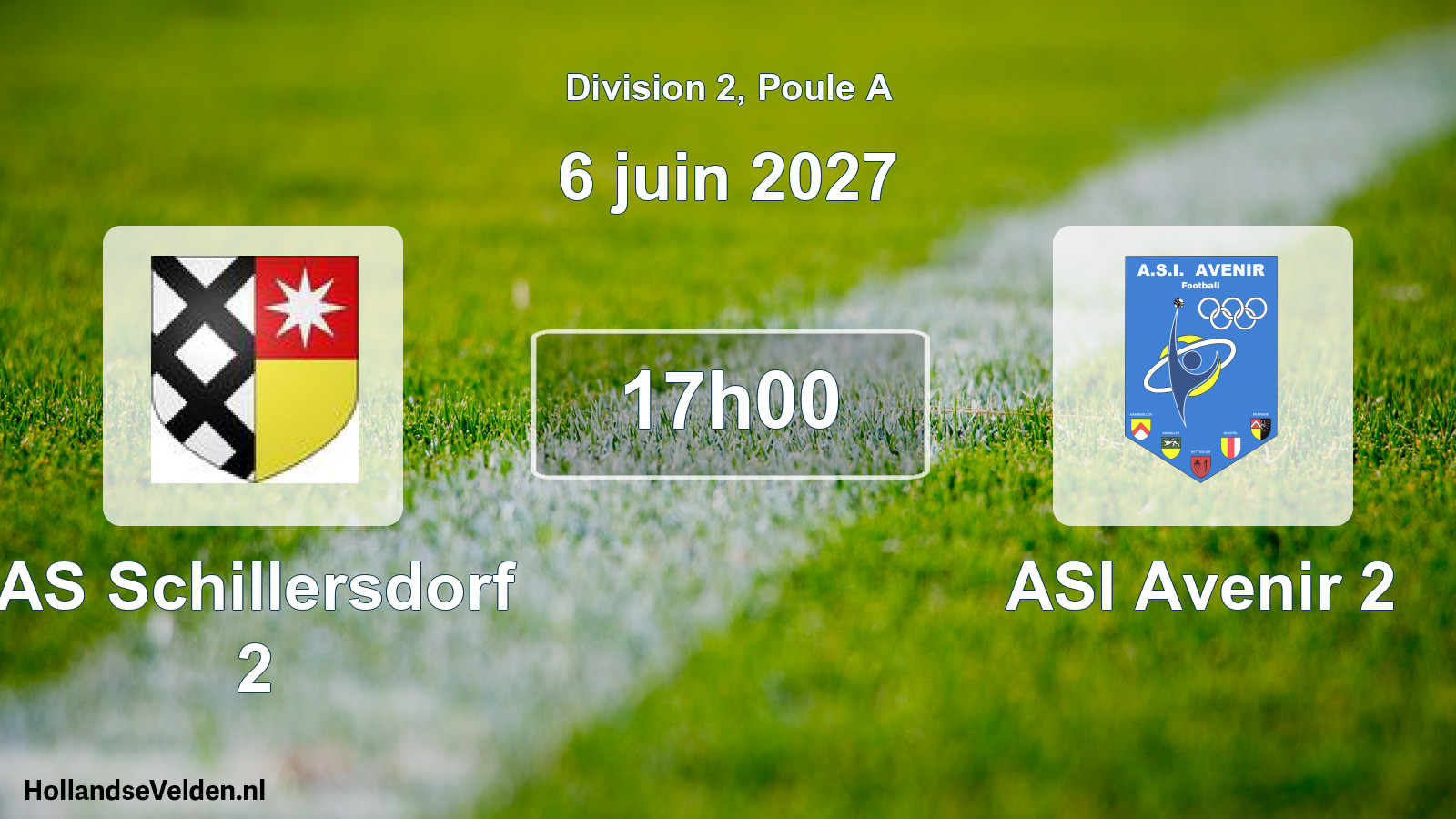 Scheduled Match: AS Schillersdorf 2 - ASI Avenir 2 (6 June 2027)