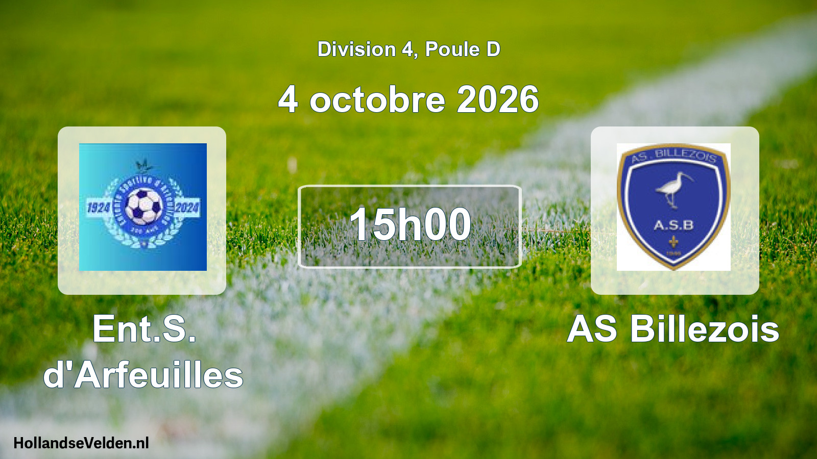 Match programmé: Ent.S. d'Arfeuilles - AS Billezois (4 octobre 2026)