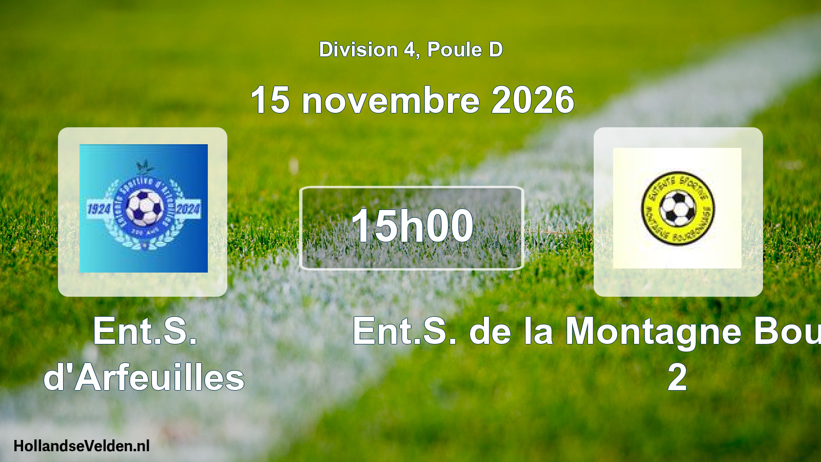 Match programmé: Ent.S. d'Arfeuilles - Ent.S. de la Montagne Bourbonnaise 2 (15 novembre 2026)