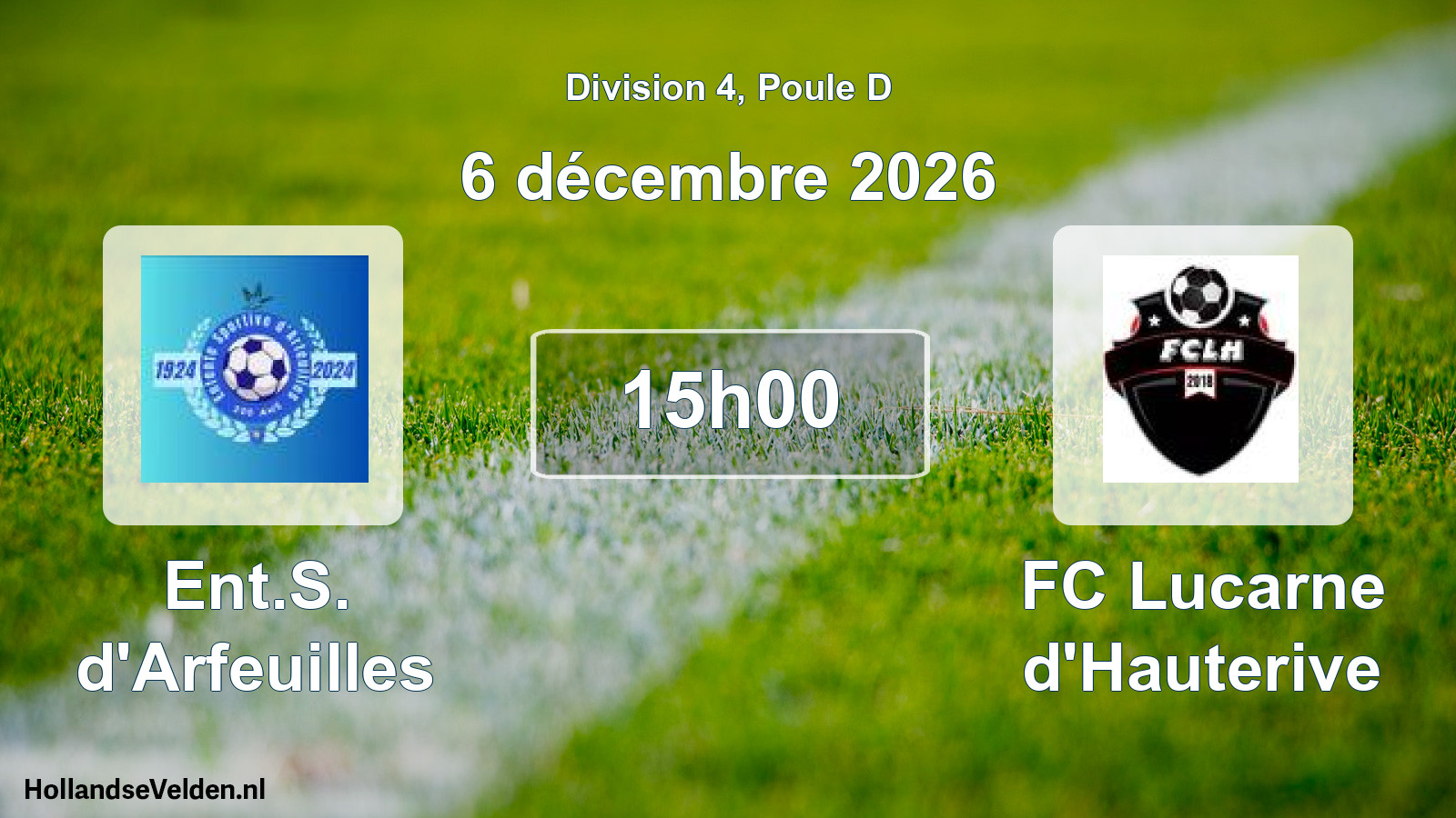 Match programmé: Ent.S. d'Arfeuilles - FC Lucarne d'Hauterive (6 décembre 2026)