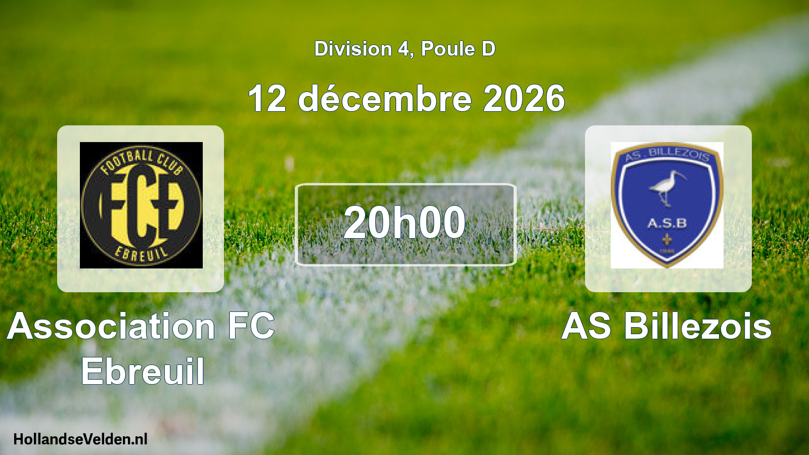 Match programmé: Association FC Ebreuil - AS Billezois (12 décembre 2026)