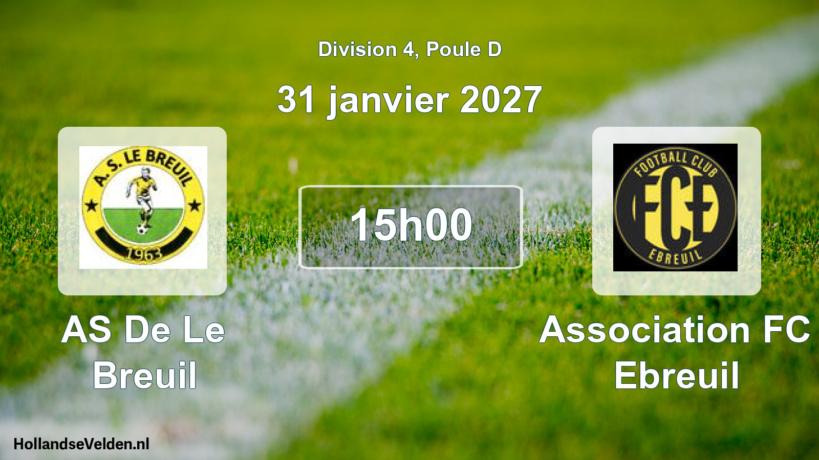 Geplande wedstrijd: AS De Le Breuil - Association FC Ebreuil (31 januari 2027)