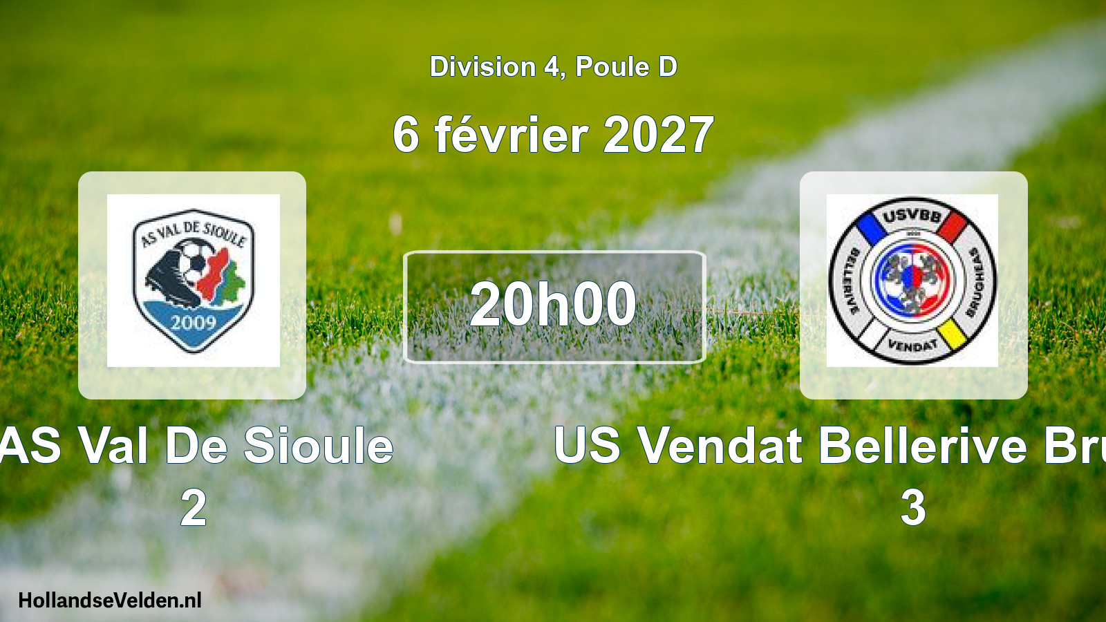 Match programmé: AS Val De Sioule 2 - US Vendat Bellerive Brugheas 3 (6 février 2027)