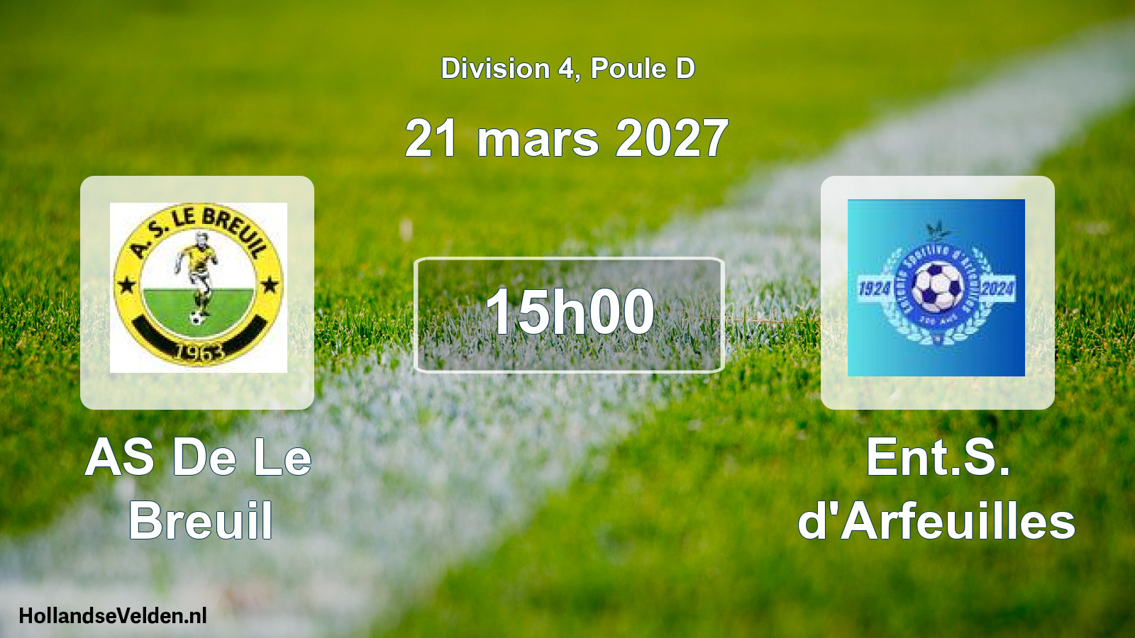 Match programmé: AS De Le Breuil - Ent.S. d'Arfeuilles (21 mars 2027)