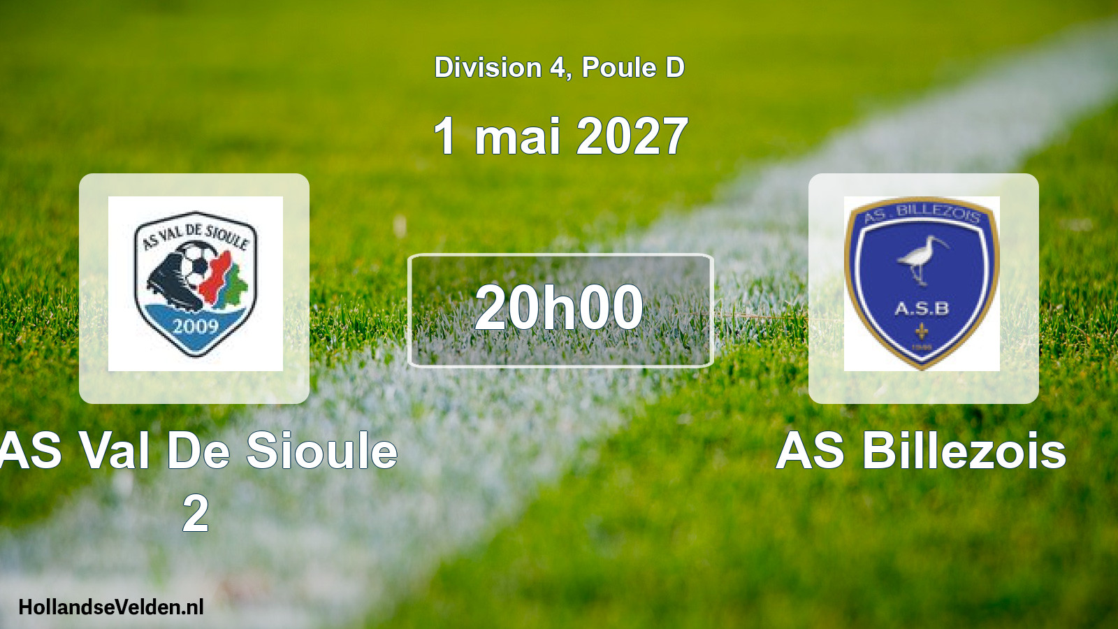 Match programmé: AS Val De Sioule 2 - AS Billezois (1 mai 2027)