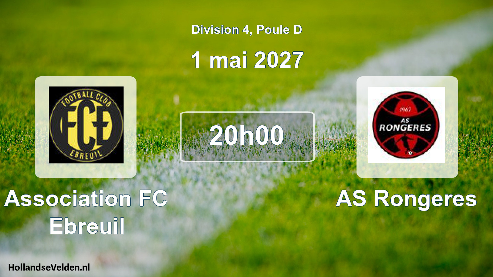 Match programmé: Association FC Ebreuil - AS Rongeres (1 mai 2027)