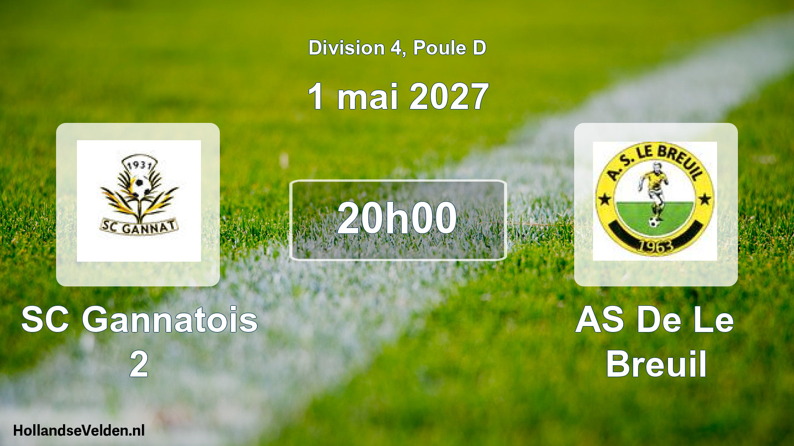 Match programmé: SC Gannatois 2 - AS De Le Breuil (1 mai 2027)