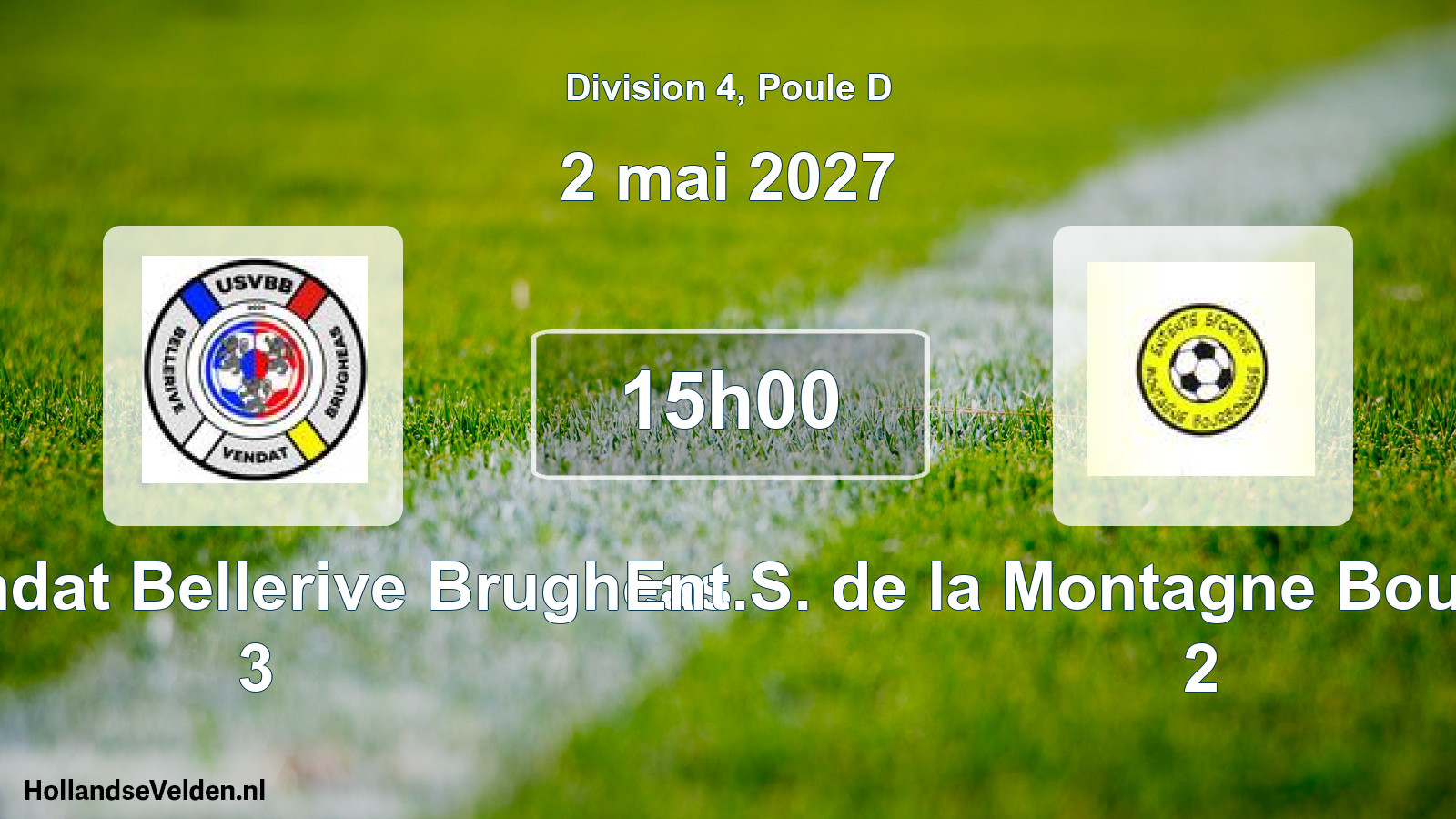 Match programmé: US Vendat Bellerive Brugheas 3 - Ent.S. de la Montagne Bourbonnaise 2 (2 mai 2027)