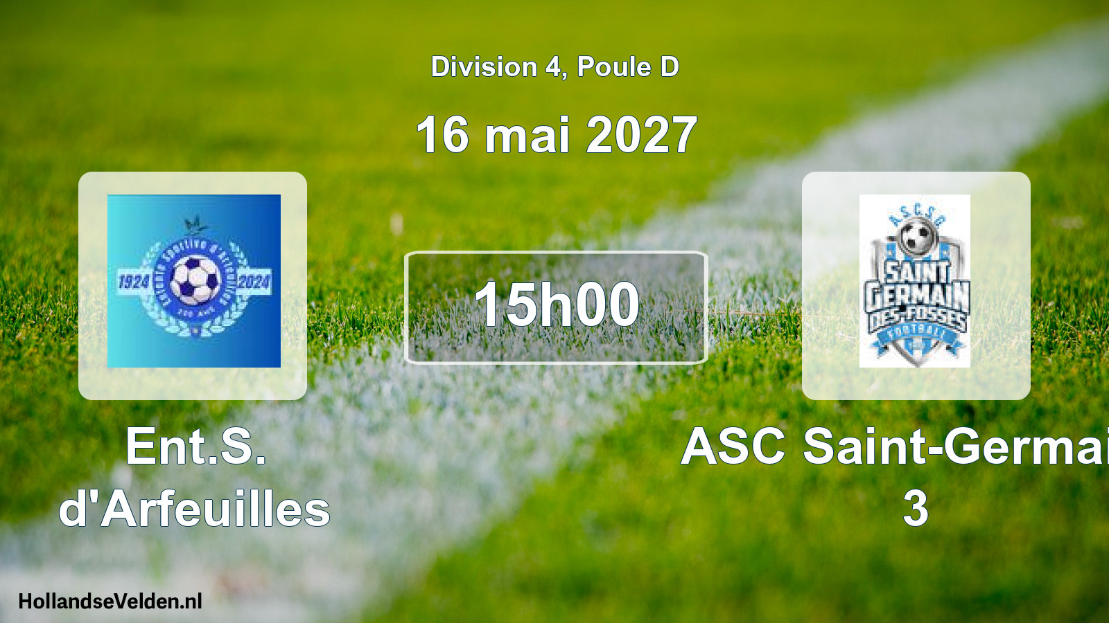Match programmé: Ent.S. d'Arfeuilles - ASC Saint-Germain 3 (16 mai 2027)