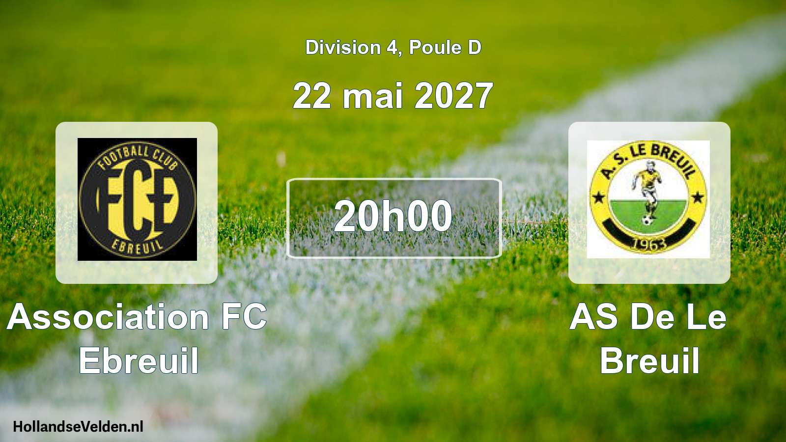 Match programmé: Association FC Ebreuil - AS De Le Breuil (22 mai 2027)
