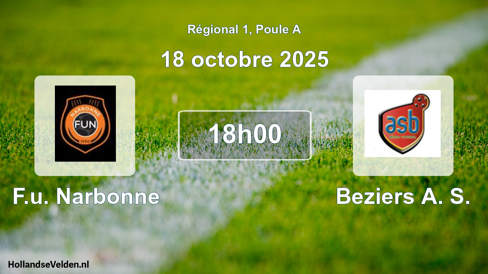 Scheduled Match: F.u. Narbonne - Beziers A. S. (18 October 2025)