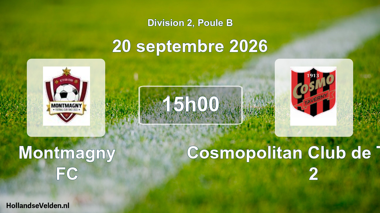 Scheduled Match: Montmagny FC - Cosmopolitan Club de Taverny 2 (20 September 2026)