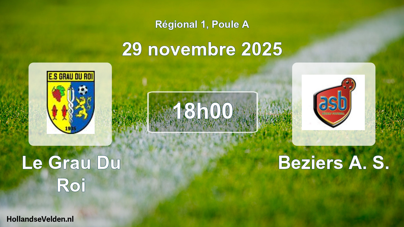 Geplande wedstrijd: Le Grau Du Roi - Beziers A. S. (29 november 2025)