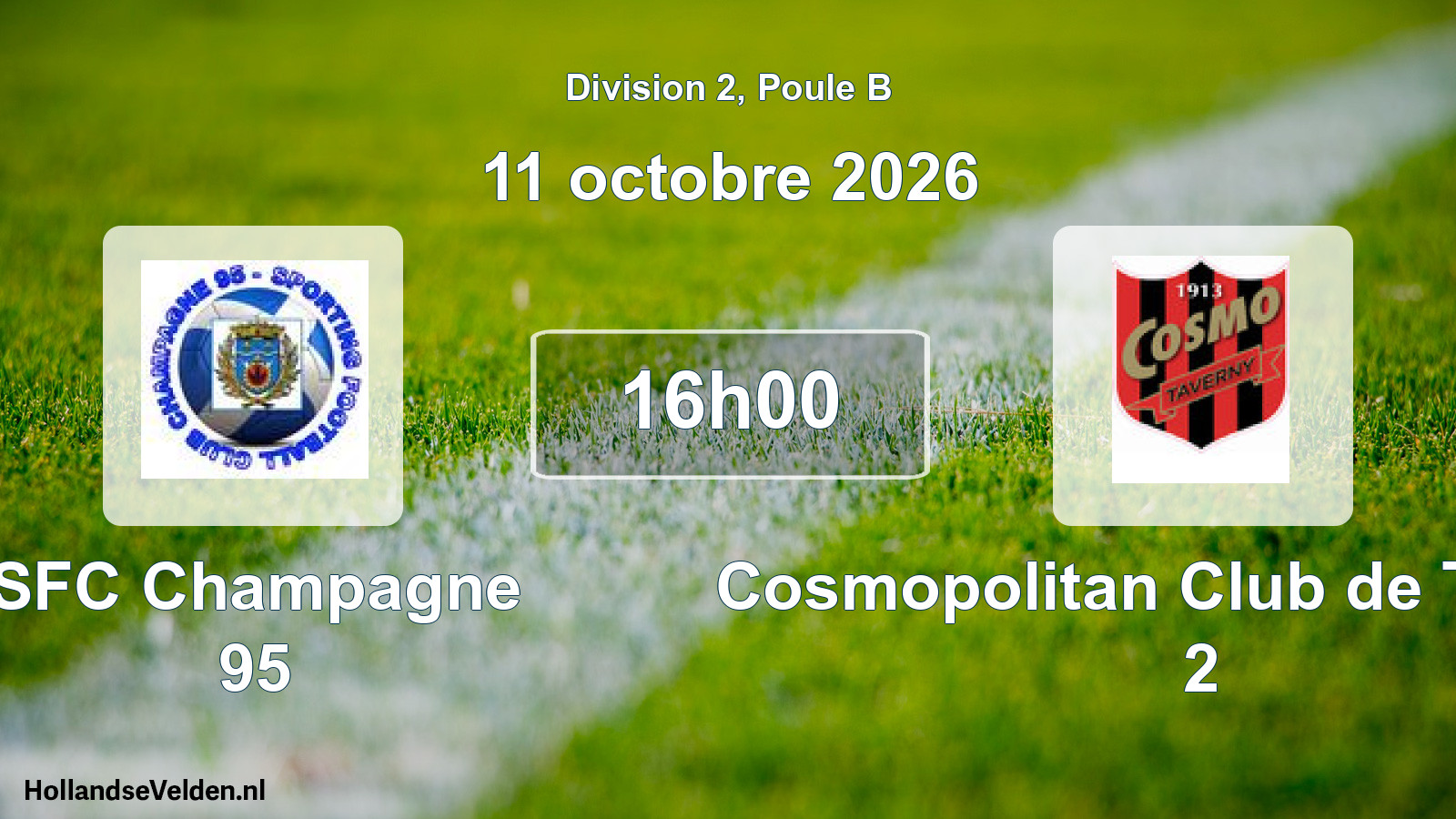 Scheduled Match: SFC Champagne 95 - Cosmopolitan Club de Taverny 2 (11 October 2026)