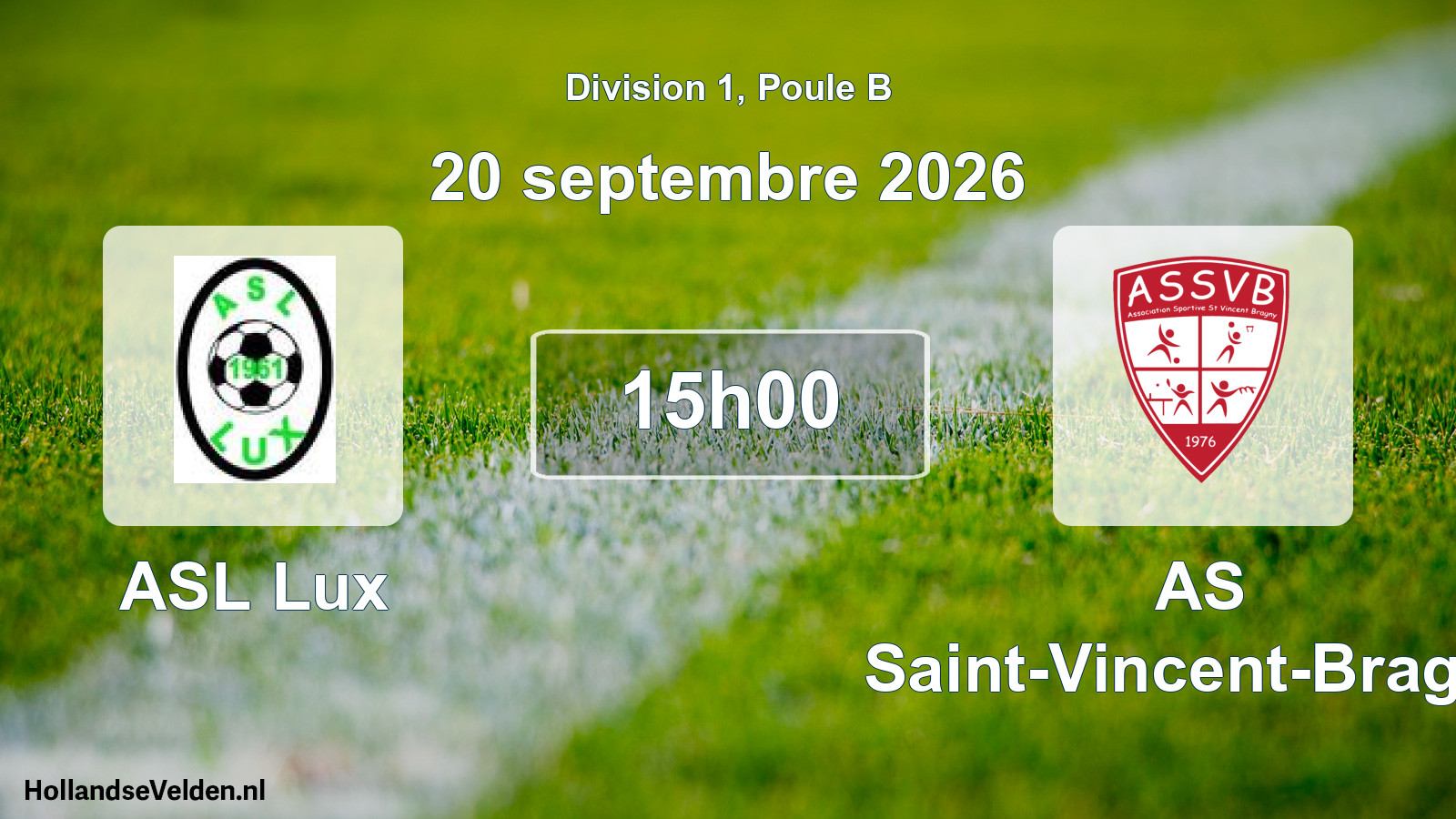 Scheduled Match: ASL Lux - AS Saint-Vincent-Bragny (20 September 2026)