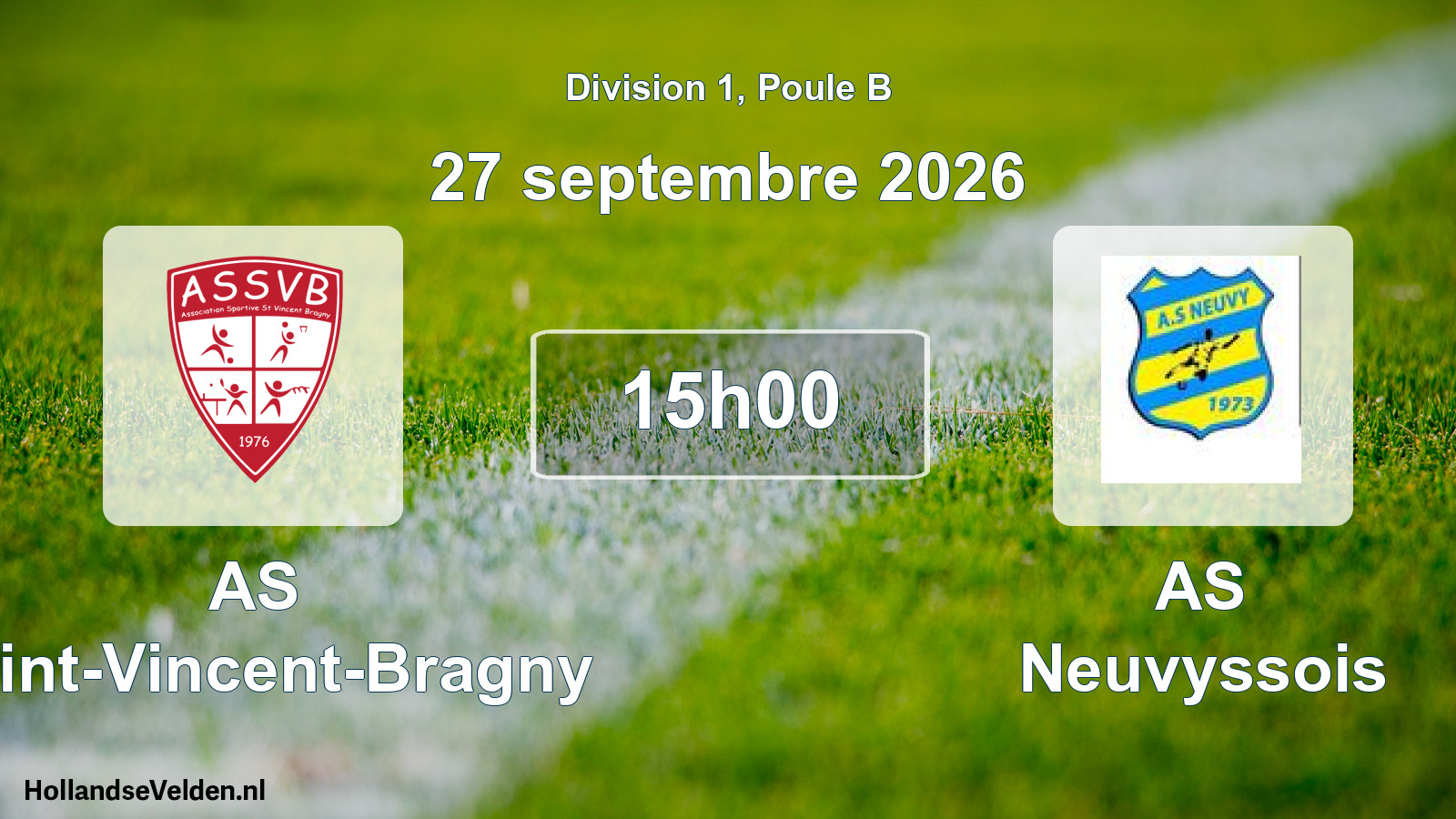 Scheduled Match: AS Saint-Vincent-Bragny - AS Neuvyssois (27 September 2026)