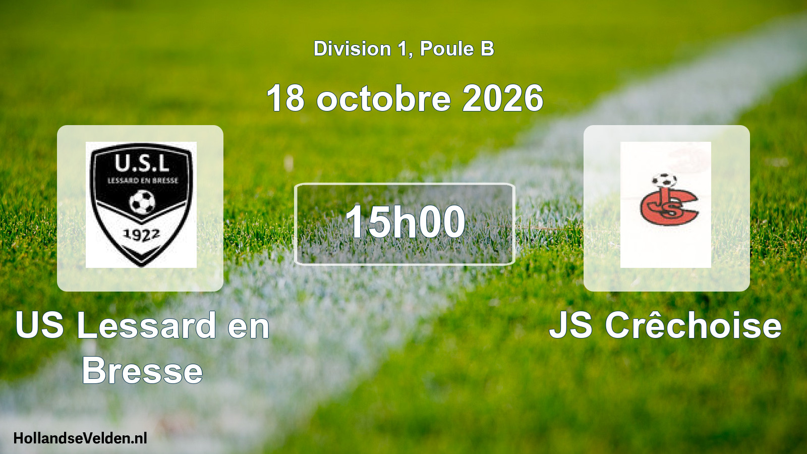 Scheduled Match: US Lessard en Bresse - JS Crêchoise (18 October 2026)