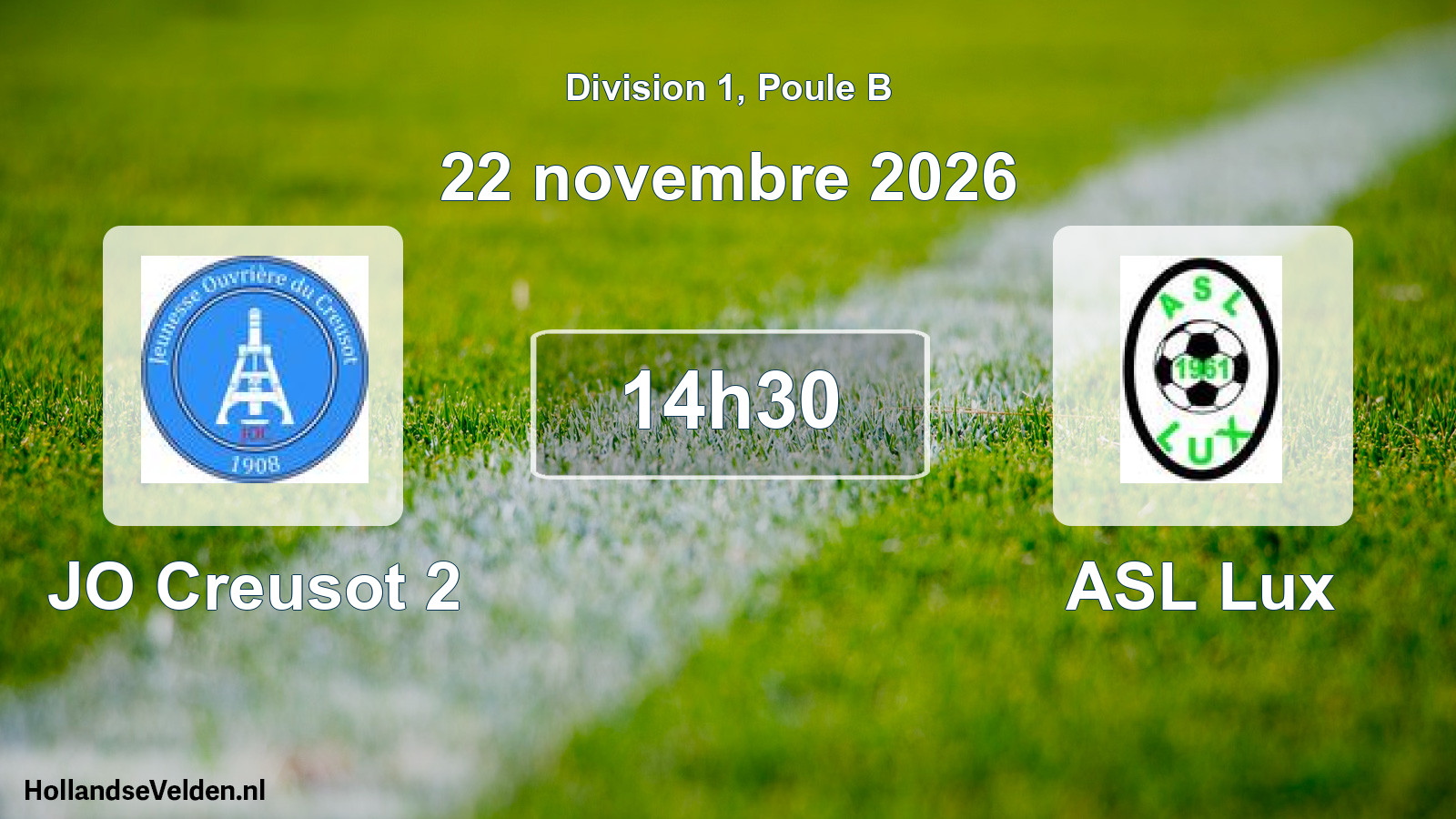 Scheduled Match: JO Creusot 2 - ASL Lux (22 November 2026)